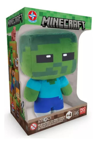 Pelúcia Zombie Minecraft Estrela