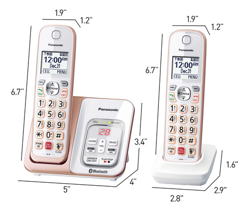 Teléfono Inalámbrico Panasonic Kx-tgd862g Con Bluetooth Rose