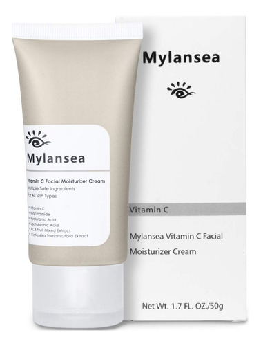 Mylansea Crema Hidratante Facial Con Vitamina C, Crema Antie