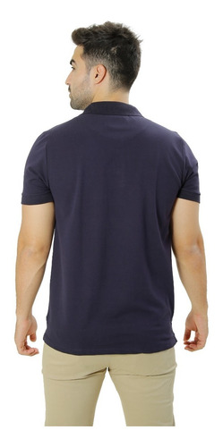 Imagem 5 de 7 de Polo Cotton Algodão Pima Marinho