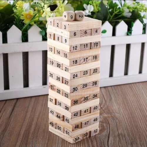 Jenga Juego Yenga 54 Piz Mediano Torre Bloques Envio Rapido