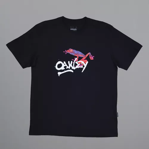 Camiseta Oakley Origins Frog Tee Black Shadow - Cinza