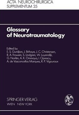 Libro Glossary Of Neurotraumatology - J. Brihaye