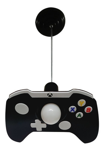 Luminária Pendente Infantil Gamer Controle Xbox Video Game Cor Preto 110V/220V  Shin Tech Elétrica PENControleX
