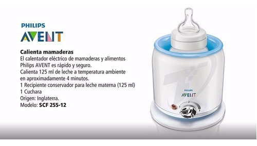 Imagen 5 de 9 de Calienta Biberón Y Papilla Electrico Philips Avent Creciendo