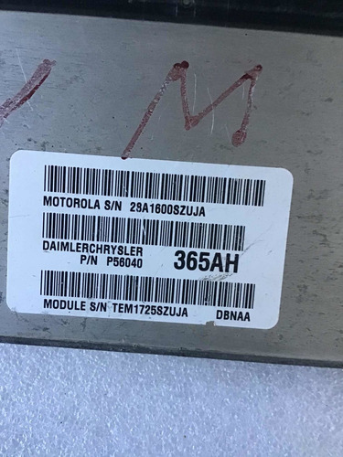 Computadora Ecu Motor Chrysler Durango 2000. 56040365ah (Usado)