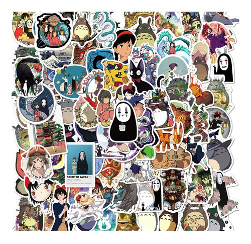 Stikers 100 Pz Estudio Ghibli Chihiro Kikis Totoro  Haku