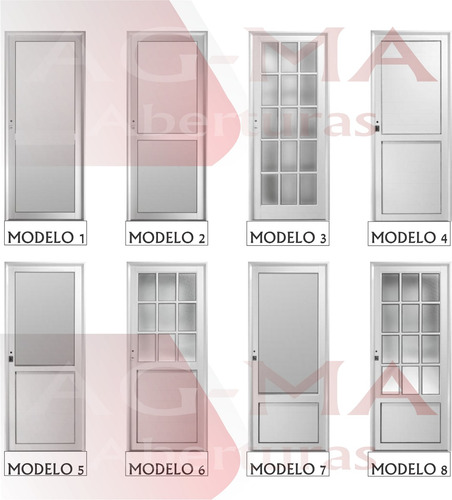 Imagen 2 de 5 de Puerta Aluminio Blanco 1/4 Vidrio Entero 70 X 2 Envio Gratis