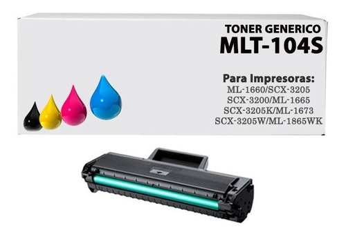 Toner Generico Mlt104 Para Ml 1665/ml1864k/ml1865wscx3205w