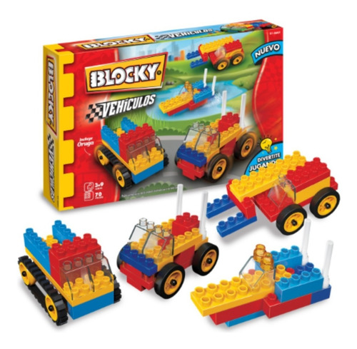 Blocky Vehiculos 2 Con 70 Piezas Original Mundo Manias