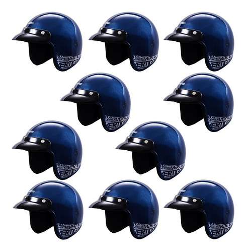 Imagen 1 de 6 de Vértigo Pack X 10 Casco Moto Abierto V10.