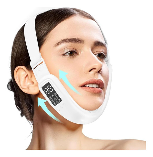 Masajeador Facial Microcorriente Diseño Elegante Intensidad Blanco