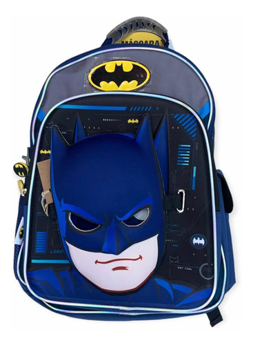 Mochila De Batman Con Máscara Incluida  40.6 Cm Reforzada