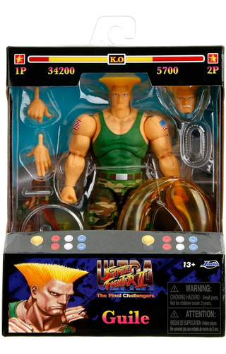 Street Fighter 2 Figura De Guile Original De Jada Toys