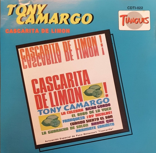 Cd Tony Camargo - Cascarita De Limon