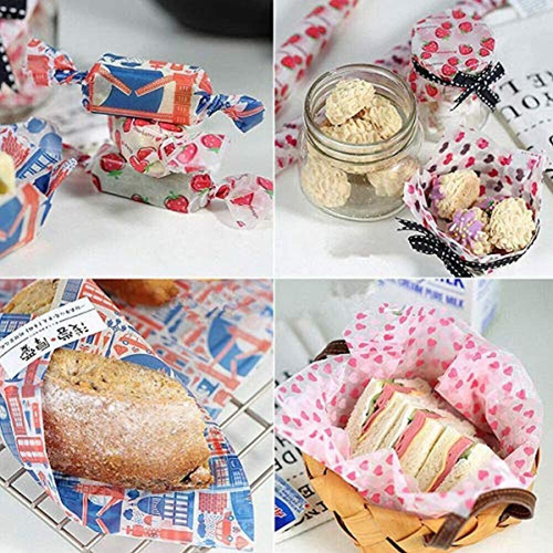 macaron 1 50 piezas de papel de picnic para alimentos turrón pastel forros impermeables a prueba de grasa para hamburguesa Papel encerado 