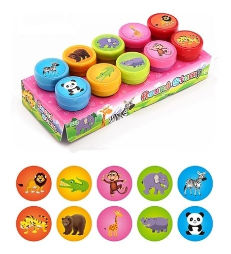 Artilugio 10 Pcs Box Round Multicolor Fun Cute Child
