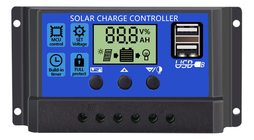 Controlador De Carga Solar 30 Amp Panel Solar