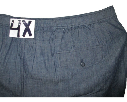 Short Bermuda Azul Nevado Casual Hombre Talla 4x Basic Editi