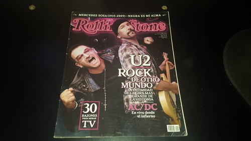 Revista Rolling Stone 140 U2 Acdc Leo Garcia Mercedes Sosa