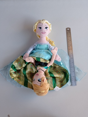 Peluche Doble Anna Y Elsa Frozen Original