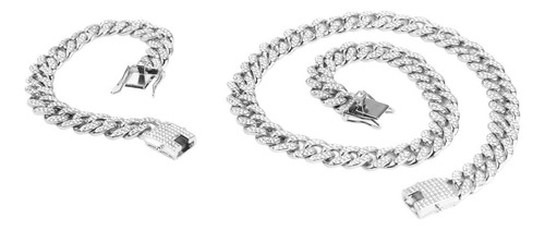 Conjunto De Pulsera Y Collar Con Diamantes De Imitación De