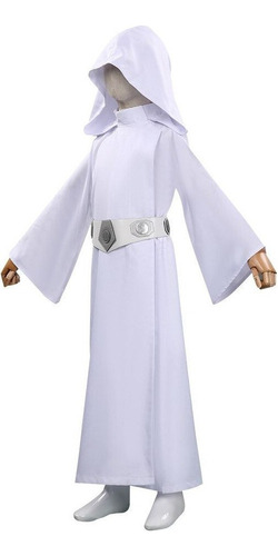 Vestido De Princesa Leia Blanco De Star Wars Para Niños Y Ni