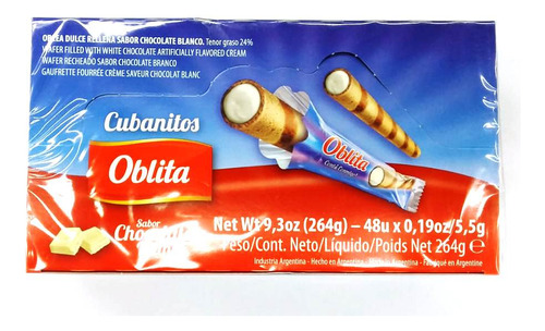 Cubanitos Rellenos Caja X 48 Unidades - 5 Soles Cotillón