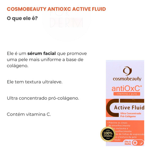 Cosmobeauty Serum Antioxc Active Fluid Vitamina C Pura 30ml