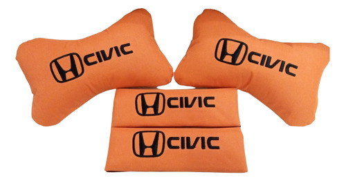 Kit Almohadas Bandanas Cinturones De Seguridad Honda Civic