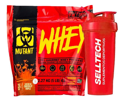 Proteína Mutant Whey 5 Lb Chocolate + Shaker
