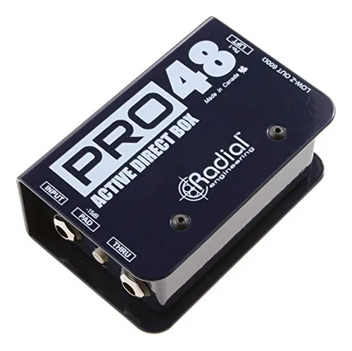 Caja Directa Activa Radial Pro48 Con Phantom Power Y Cable X
