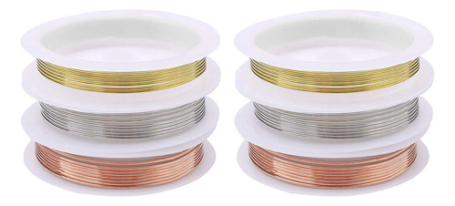 6 Rollos De Alambre De Cobre Para Joyas, Calibre 18, Resiste