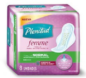 Imagen 1 de 1 de Plenitud Femme Toalla Normal Con Alas Incontinencia Leve X8u