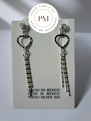 Aretes De Plata 9.25 Corazon