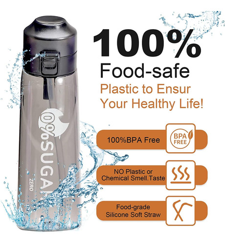 Botella Air Up Botella De Agua Con 5 Cápsulas De Sabores