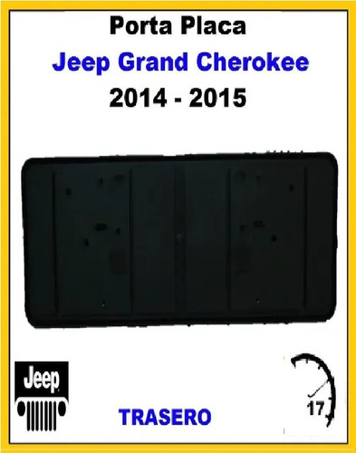 Porta Placa Jeep Grand Cherokee 2014 2015