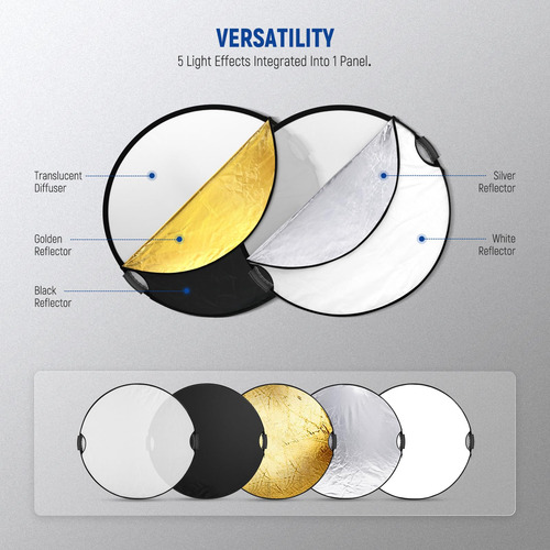 Reflector De Luz Neewer Rf-80ii 32/80 Cm 5 En 1 Con Pinza Y