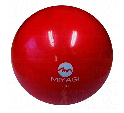 Balon Pelota Medicinal Mini C/ Peso 2 Kg Rojo Miyagi 