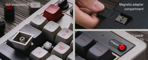 // Teclado 8bitdo Retro Mecánico Con Bluetooth 2.4g Usb-c