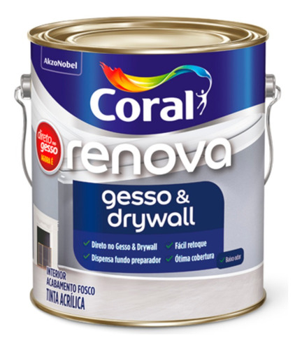 Renova Gesso E Drywall Branco 3,6l Coral