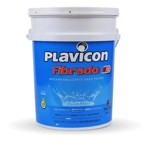 Plavicon Fibrado Impermeab Techo/terraza 20 Kg Iacono