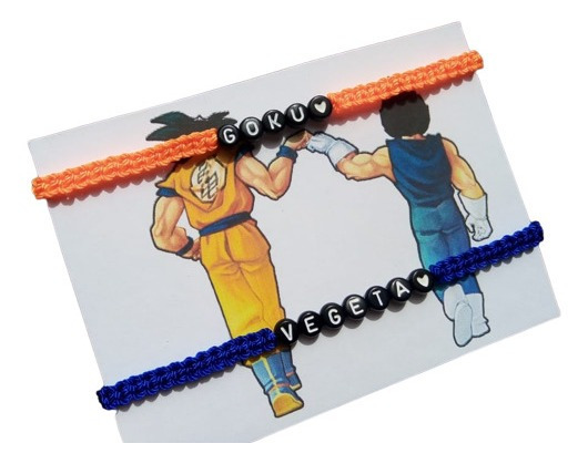  Pulseras Para Amistad Goku Y Vegeta Compás Dragón Ball