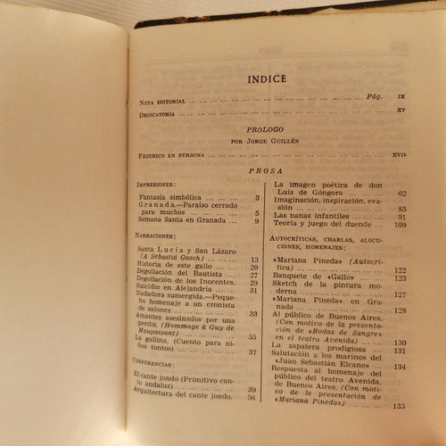 Imagen 8 de 9 de Federico Garcia Lorca Obras Completas Aguilar