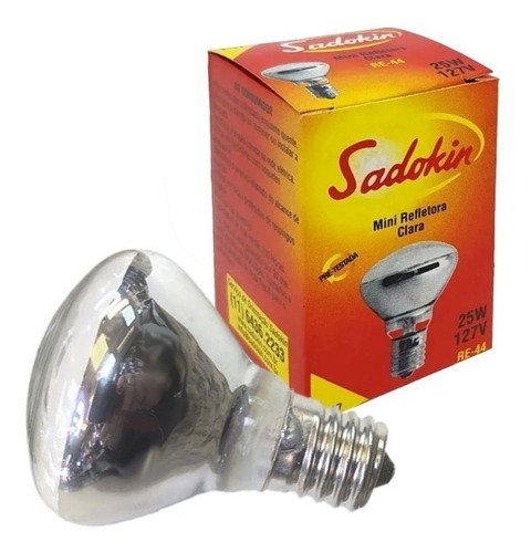 Imagem 1 de 8 de Lâmpada Incandescente Re44 25w 127v E17 Luminária Bolha 2 Pç