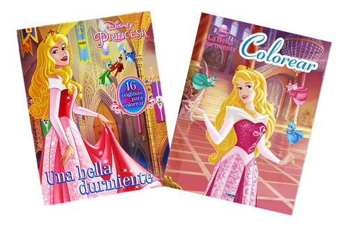 12 Libros Colorea Aurora Bella Durmiente Disney Pintar Ilumi