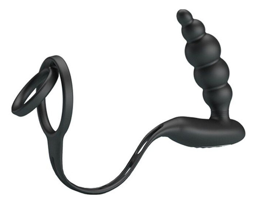 Plug Anal Vibratório Com Anel Peniano E Escrotal