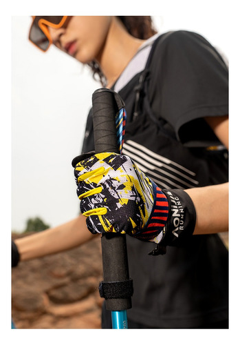 Guantes Deportivos Ultralivianos Trail Running Aonijie Amarillo / Talle Xl