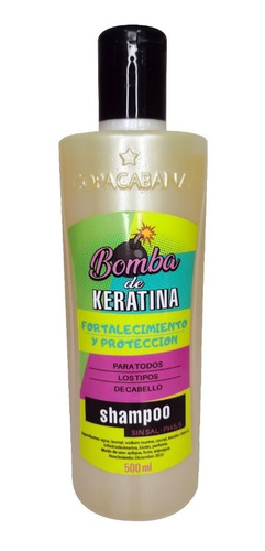 Shampoo O Acondicionador Bomba Keratina 500ml Copagabana