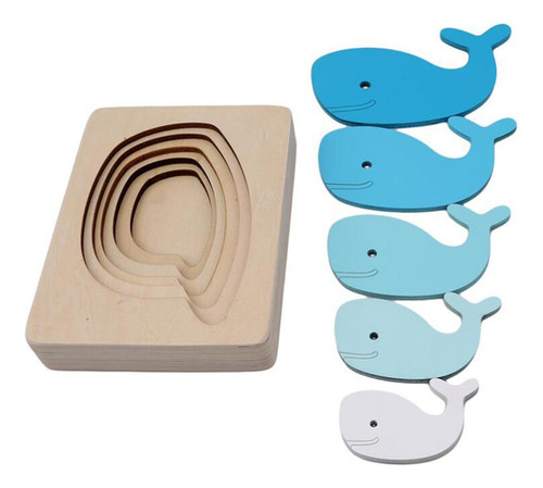 Rompecabezas De Madera Para Niños Multicolor